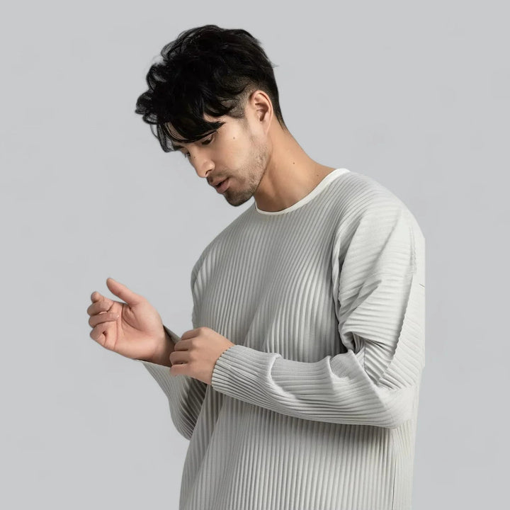 Knus heren sweat shirt met unieke textuur en maximaal comfort | Leon
