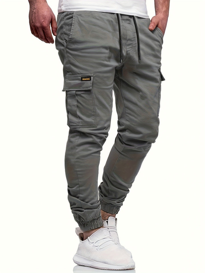 Heren Casual Cargo Broek | Elastische Taille | Zijzakken | Comfortabel voor Buitenactiviteiten