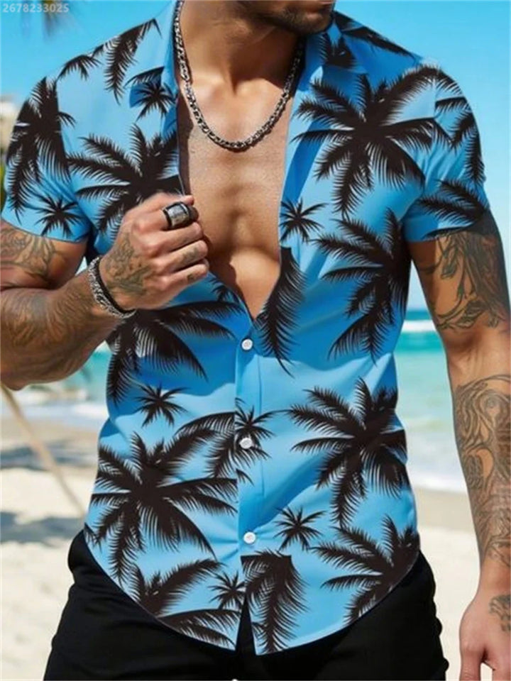 Heren Shirt | Palmboom Print | Vakantiestijl | Zomer