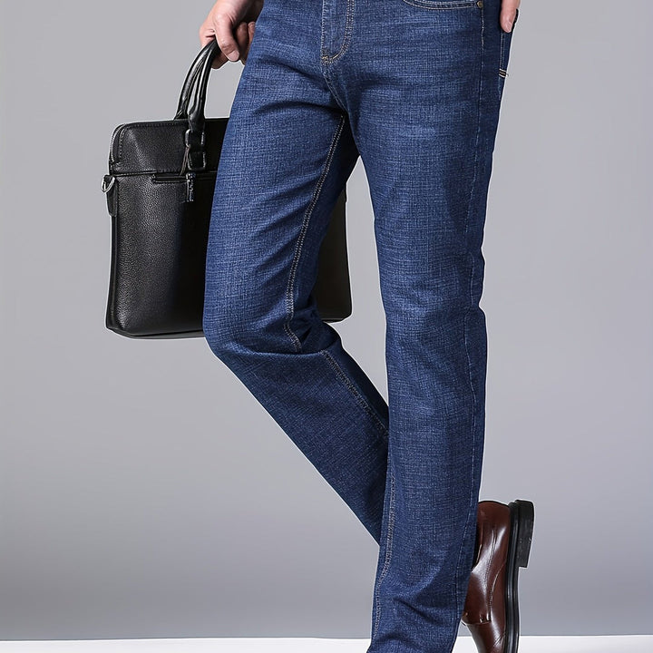 Heren Jeans | Business Casual | Rechte pijp & Licht elastisch | Katoenmix Met Zakken