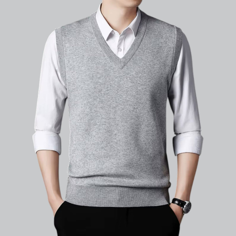 Vest Heren | Gebreide Bodywarmer | V-Hals & Klassiek Comfort