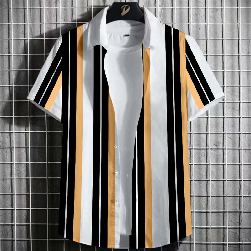 Heren Shirt | Mahjong Print | Retro Stijl | Zomer
