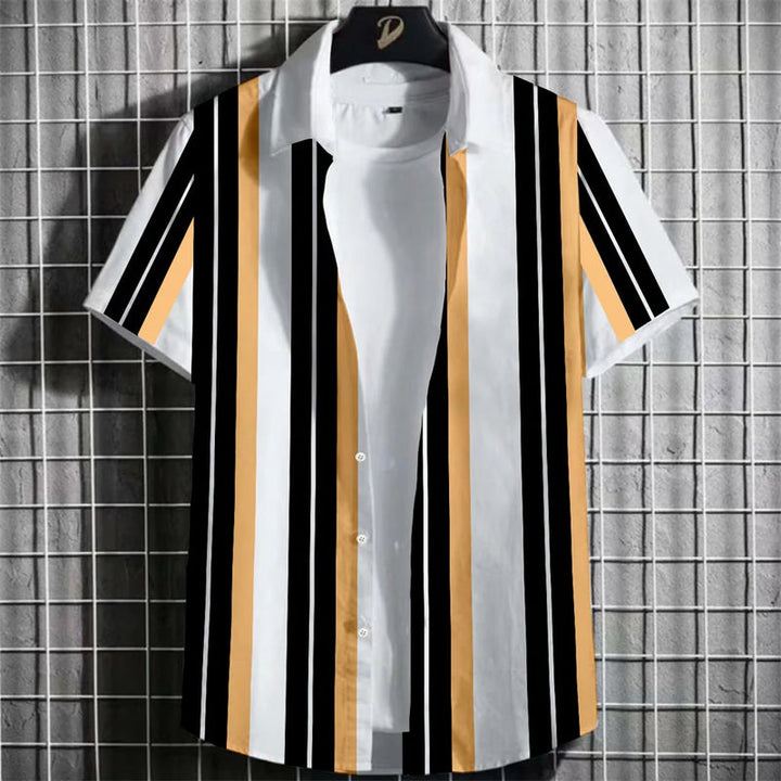 Heren Shirt | Mahjong Print | Retro Stijl | Zomer