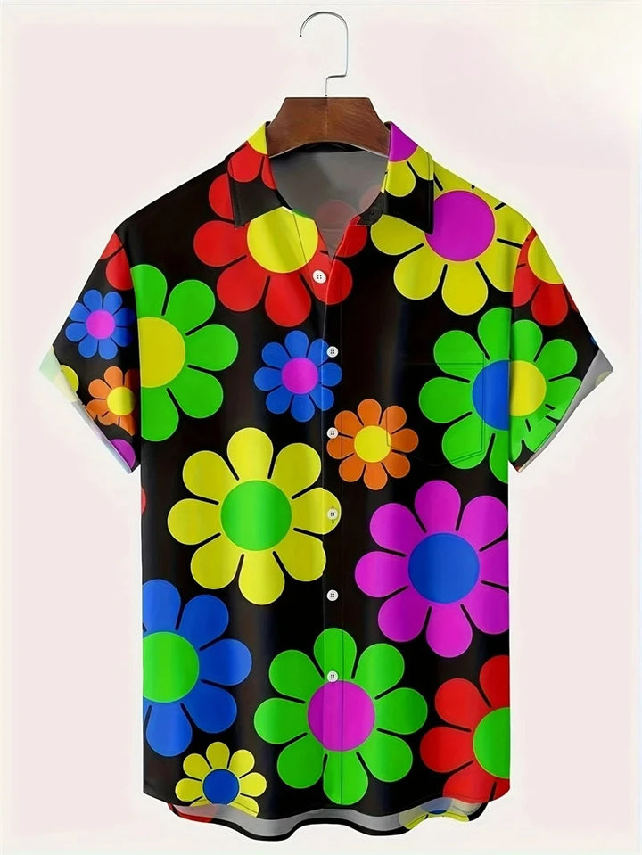 Heren Shirt | Blommig | Kortmouw | Zomer
