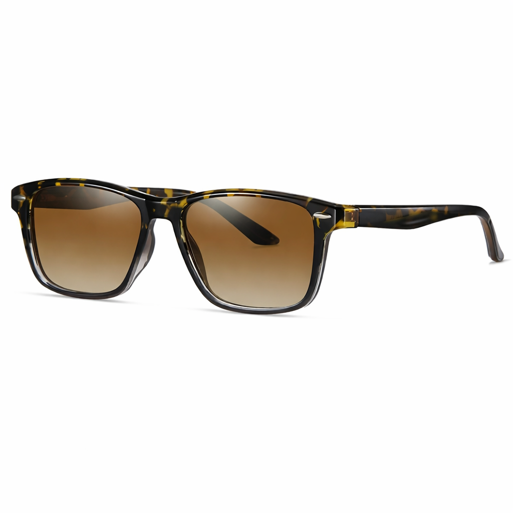 Heren Zonnebril | Blauwe Gradients | Retro Vierkant | Zomer