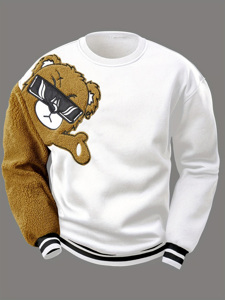Heren Trui | Zacht & Comfortabel | Teddybeer Detail | Lange Mouwen