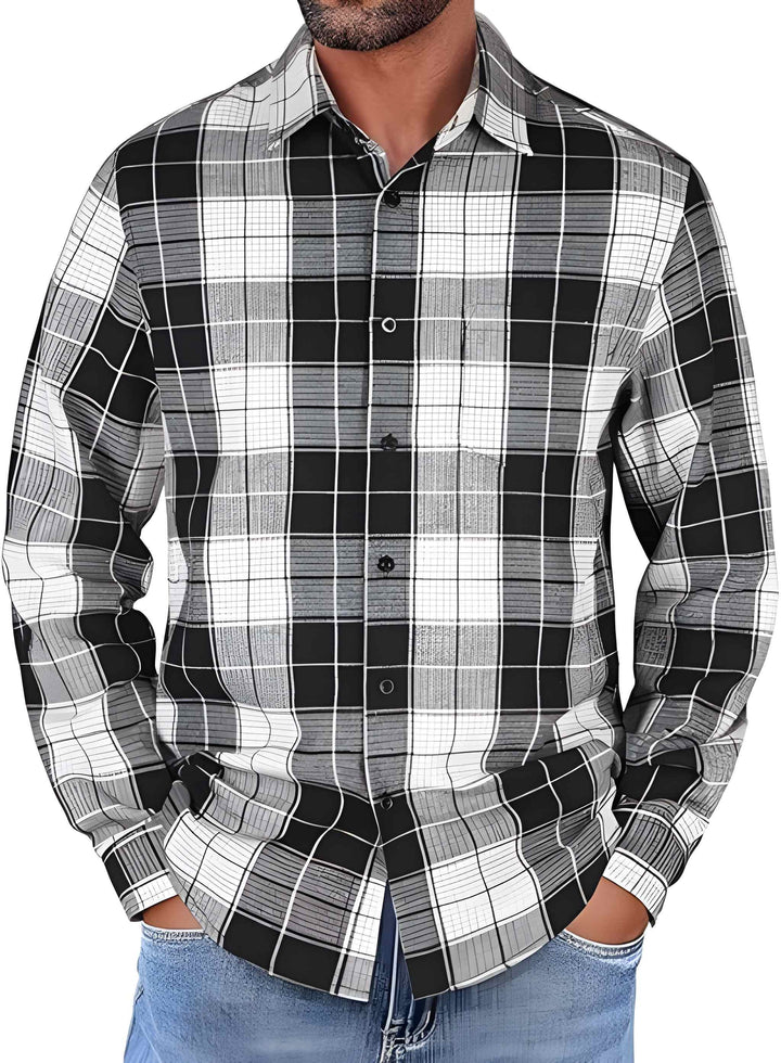 Heren Overhemd | Lange Mouw | Losse Pasvorm | Casual Kleding