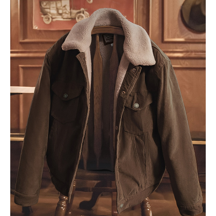 Winterjas Heren | Vintage Look | Warme Imitatiebont Voering | Bomberjas