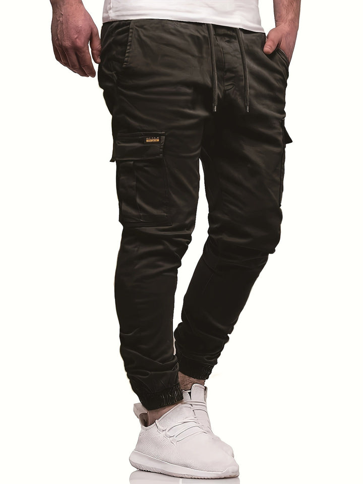 Heren Casual Cargo Broek | Elastische Taille | Zijzakken | Comfortabel voor Buitenactiviteiten