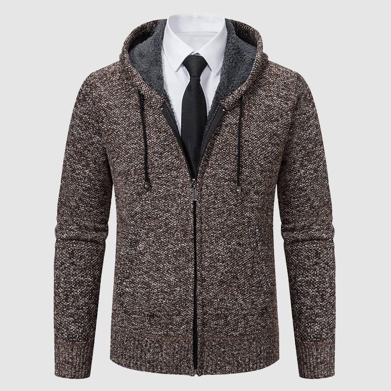Verfijnd gebreid vest met capuchon voor heren met moeiteloze stijl en comfort | Hidde