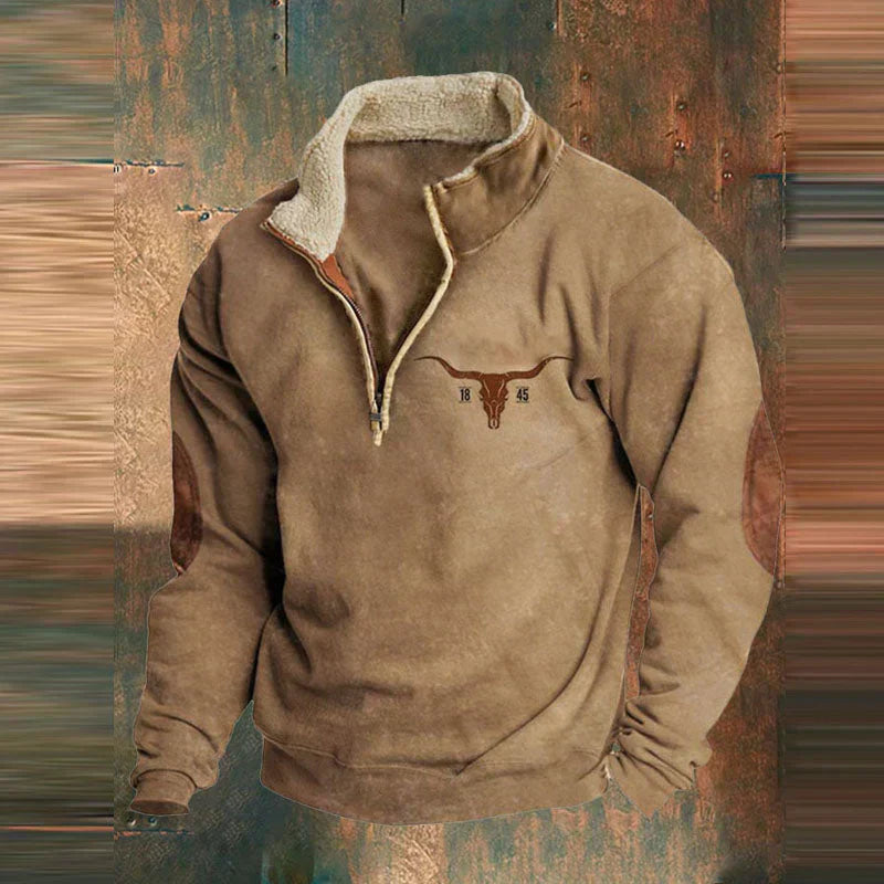 Truien Heren | Warme Vintage Sweater | Casual Coltrui met Rits