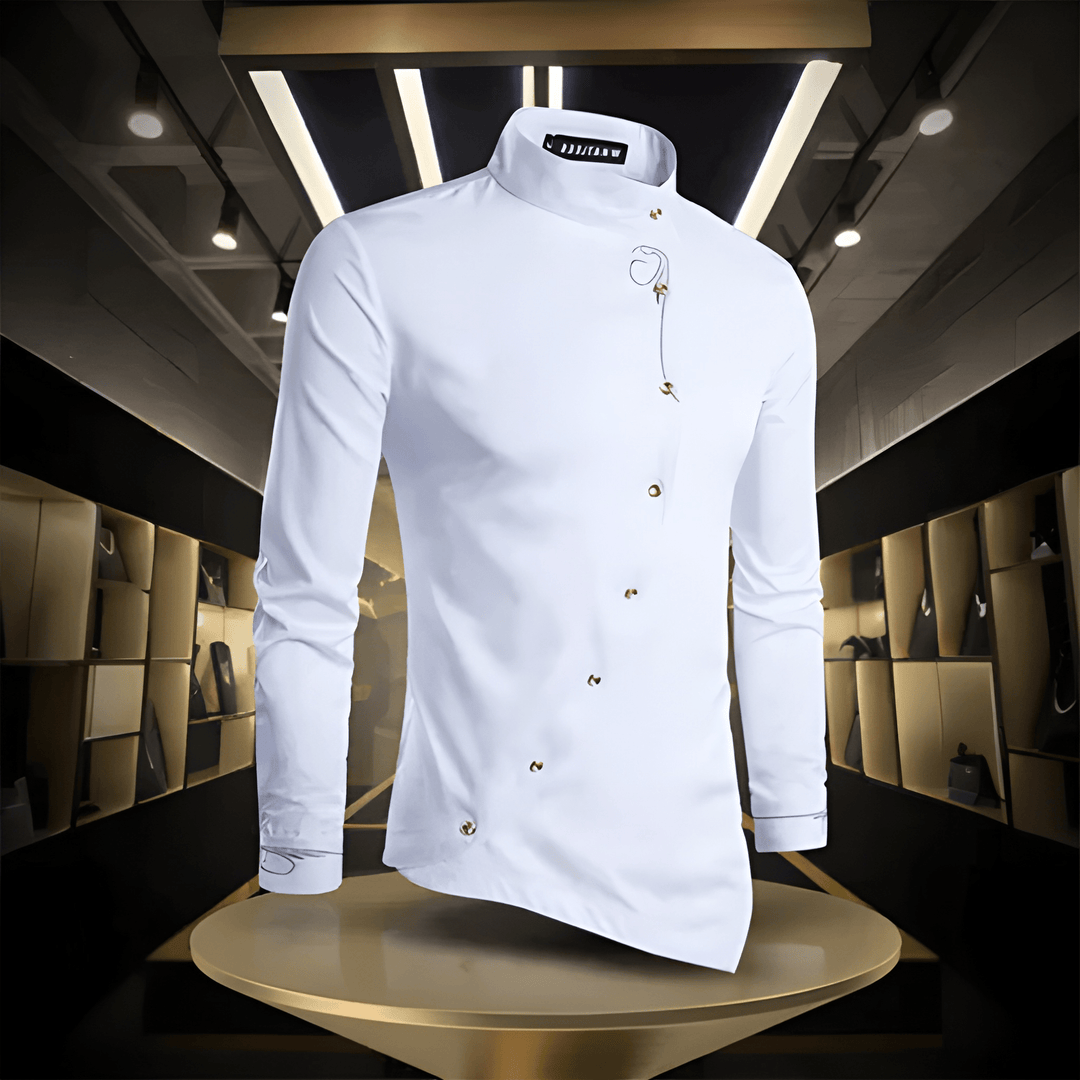 Heren Overhemd | Lange Mouwen & Geborduurde Details | Casual kleding