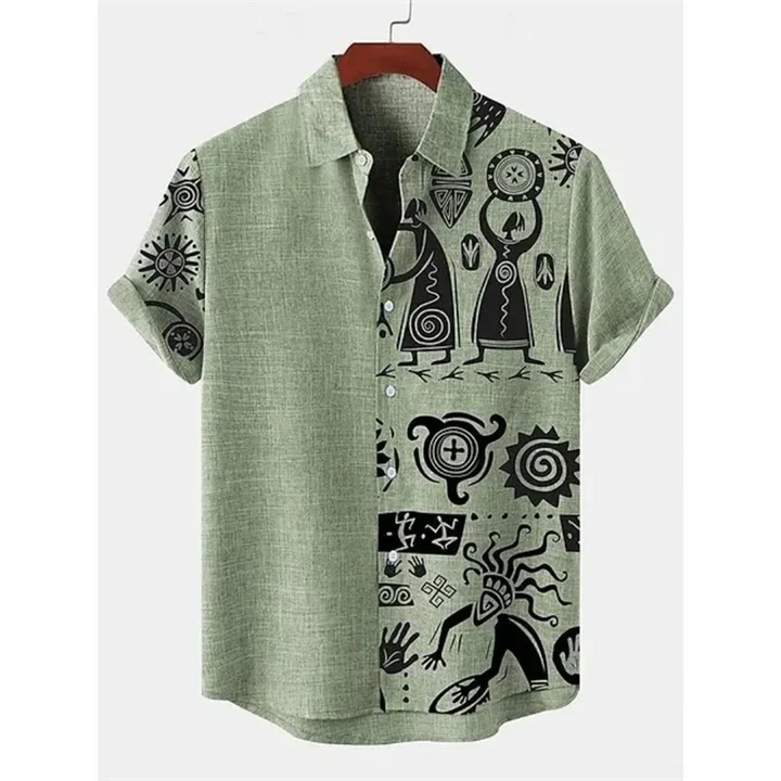 Heren Shirt | Retro | Korte Mouw | Zomer