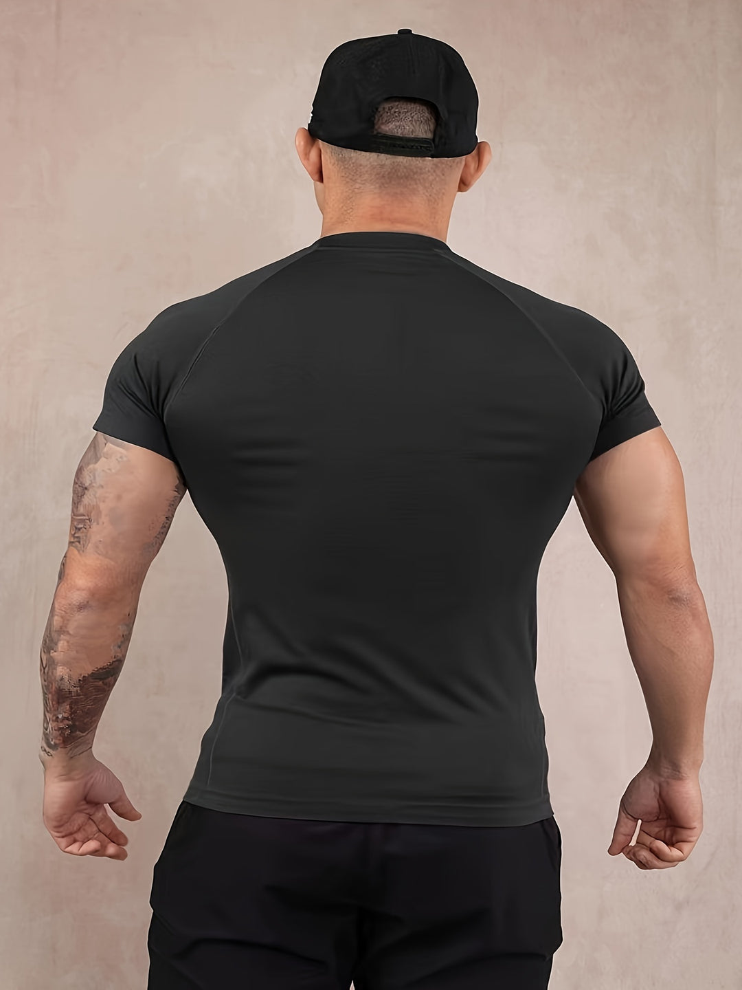 Heren T-shirt | Gestreept Design | Ademend & Rekbaar | Sportshirt Gym & Hardlopen