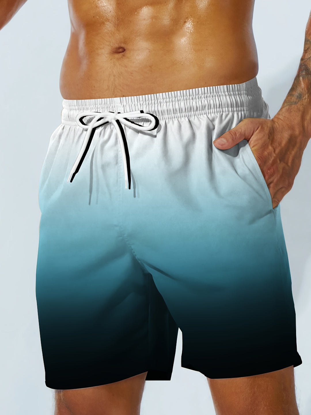 Heren Strandshorts | Kleurverloop & Trekkoord | Met Zakken | Casual Zomerlook