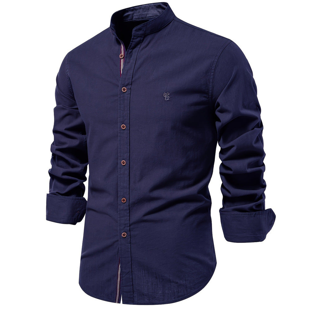 Heren Overhemd | 100% Katoen-Linnen | Casual & Ademend | Lange Mouwen & Reverskraag