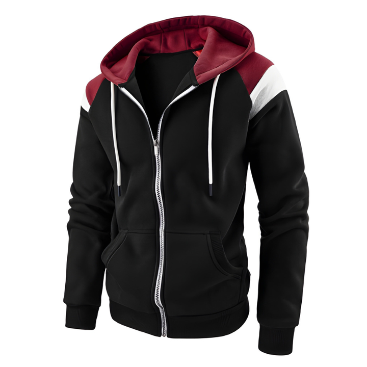 Heren Hoodie | Sportieve Colorblock Sweater | Comfortabel & Losvallend Kleding