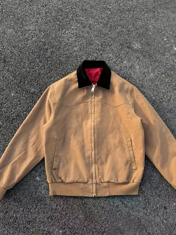 Heren Jas | Vintage Straight | Met Rits | Lente