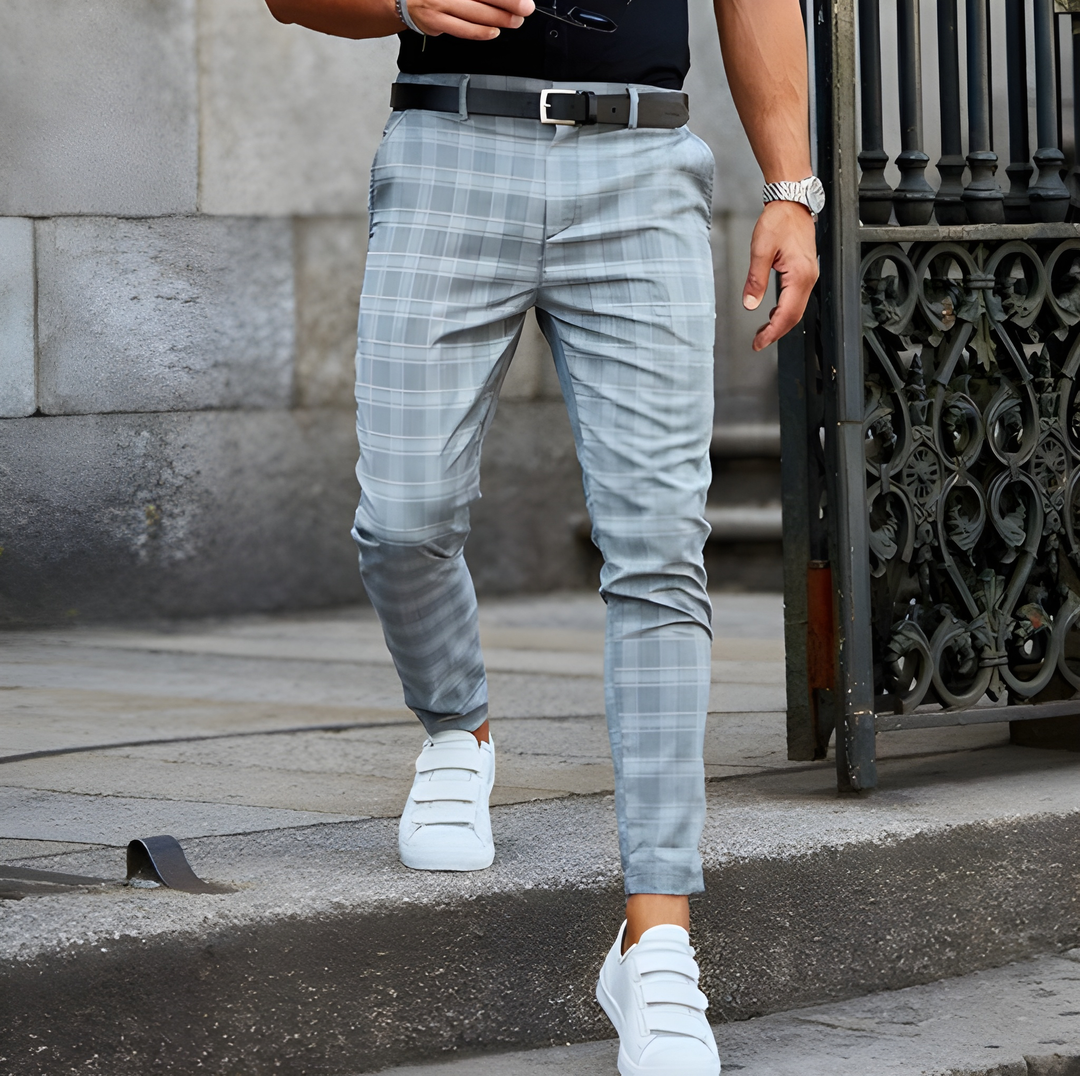 Broeken Heren | Geruite Broek | Vintage Streetwear | Slanke pasvorm