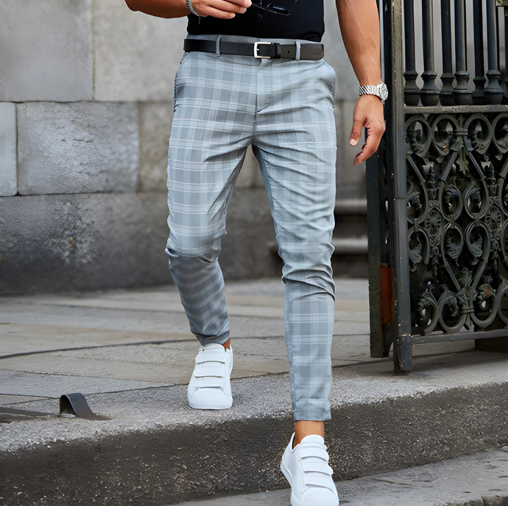 Broeken Heren | Geruite Broek | Vintage Streetwear | Slanke pasvorm