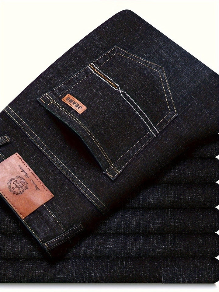 Heren Jeans | Business Casual | Rechte pijp & Licht elastisch | Katoenmix Met Zakken