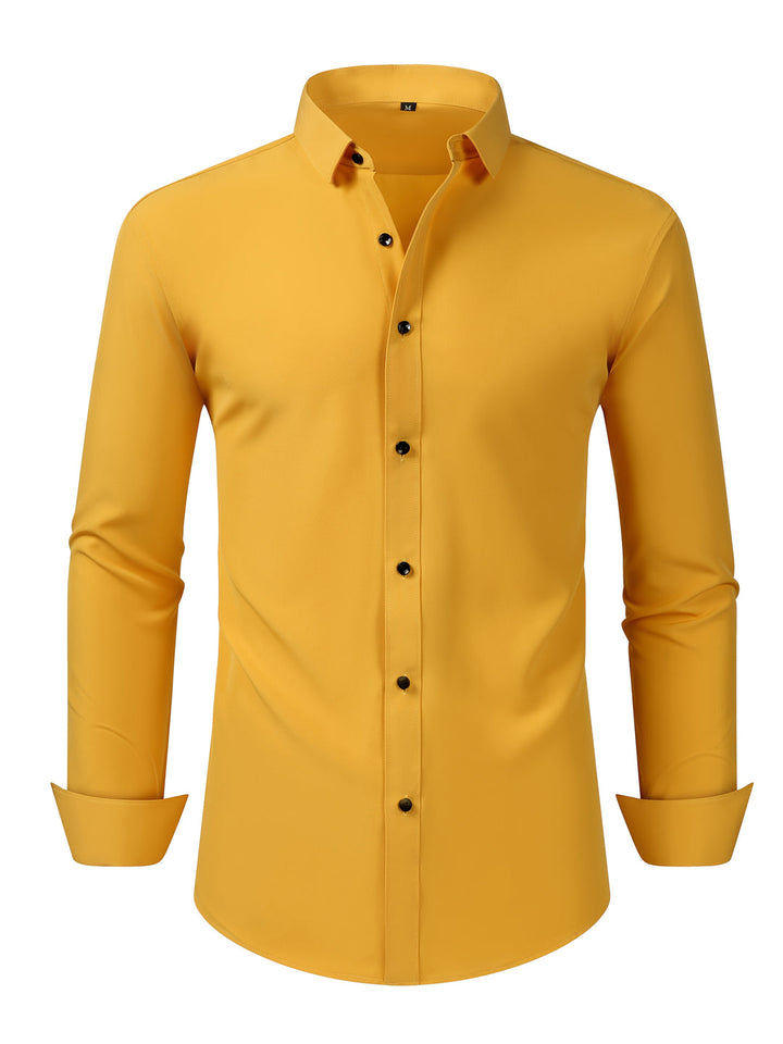 Heren Overhemd | Lange Mouwen & Reverskraag | Ademend & Comfortabel | Polyester