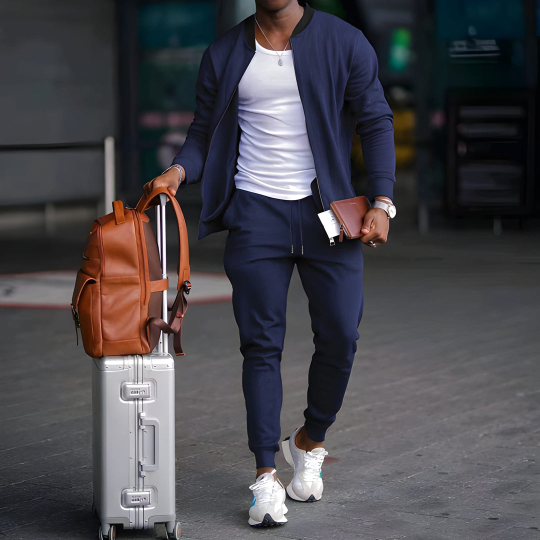 Casual Tweedelige Reizen Set voor Mannen met Veelzijdig Ontwerp en Moeiteloze Stijl | Oscar