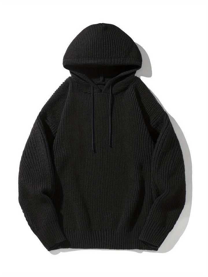 Heren Gebreide Hoodie | Retro Stijl & Comfortabel | Met Zakken | Lente/Herfst