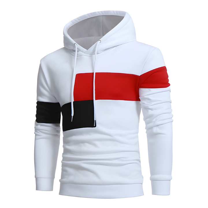 Sweater Heren | Sportieve Hoodie | Colorblock Design & Warm Kleding