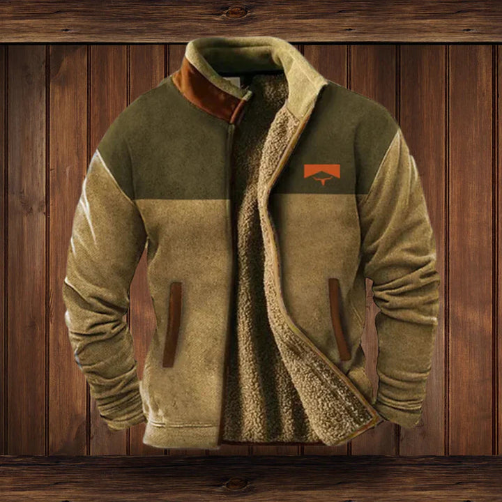 Heren Sherpa Jas | Warme & Duurzame | Vintage Ontwerp |  Outdoor stijl