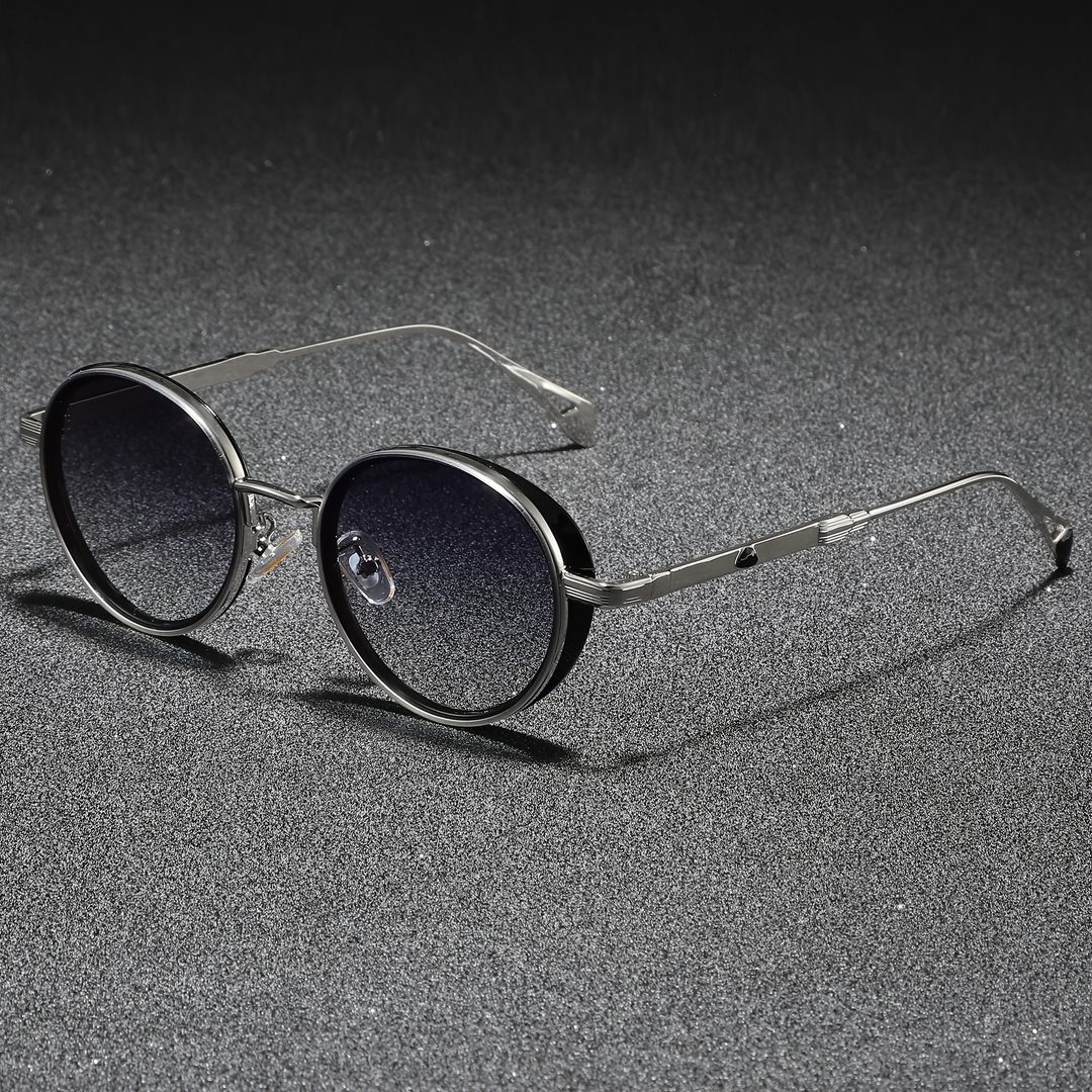 Heren Zonnebril | Ronde Vorm | 100% UV-Bescherming | Tijdloos Design