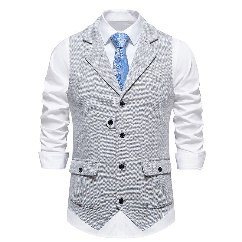 Vest Heren | Elegant & Vintage | Formal Werkkleding | Geweven Stof