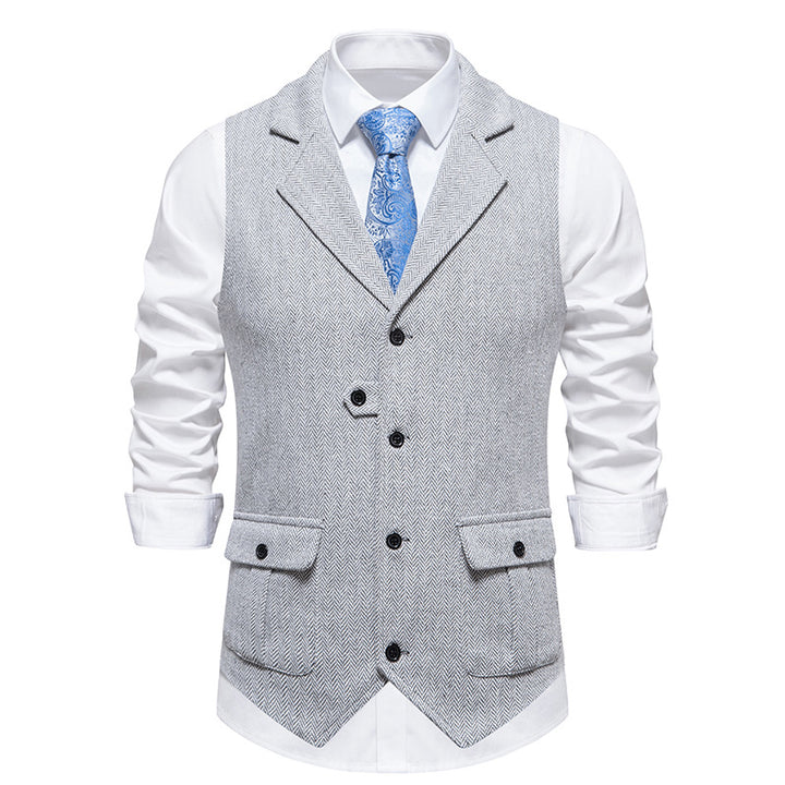 Vest Heren | Elegant & Vintage | Formal Werkkleding | Geweven Stof