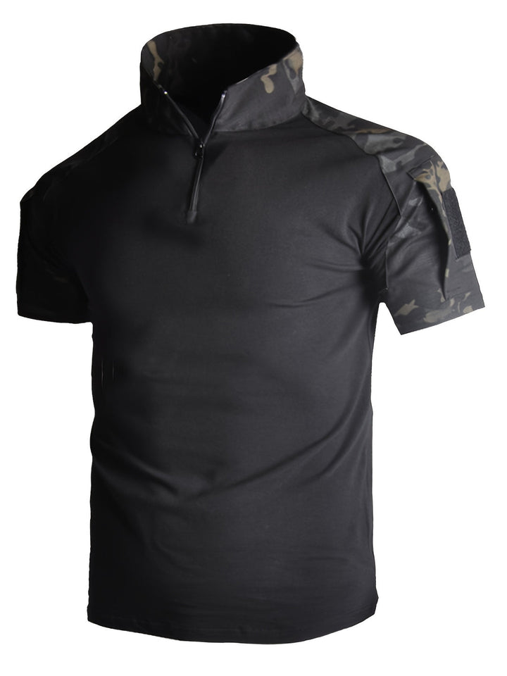 Heren T-shirt met Reverskraag | Camouflageprint & Casual | Korte Mouwen voor Zomer & Buiten