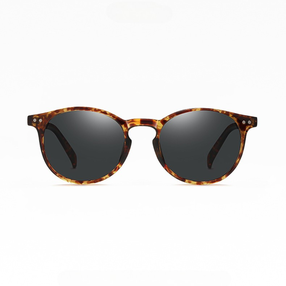 Heren Zonnebril | Retro Rond Model | Gepolariseerd & UV400 | Kleine Vintage Look