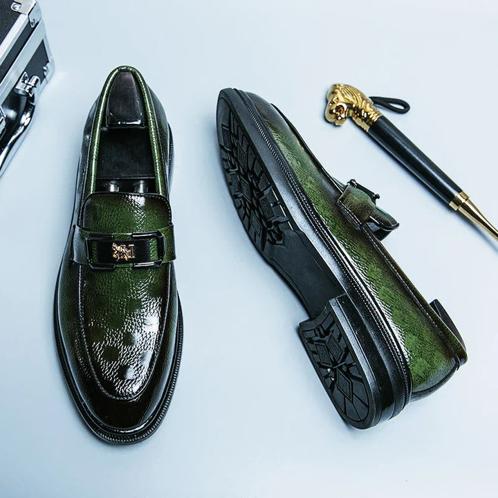 Heren Loafers | Dikke Zool | Goudleeuw Detail & Comfort | Vegan Leder
