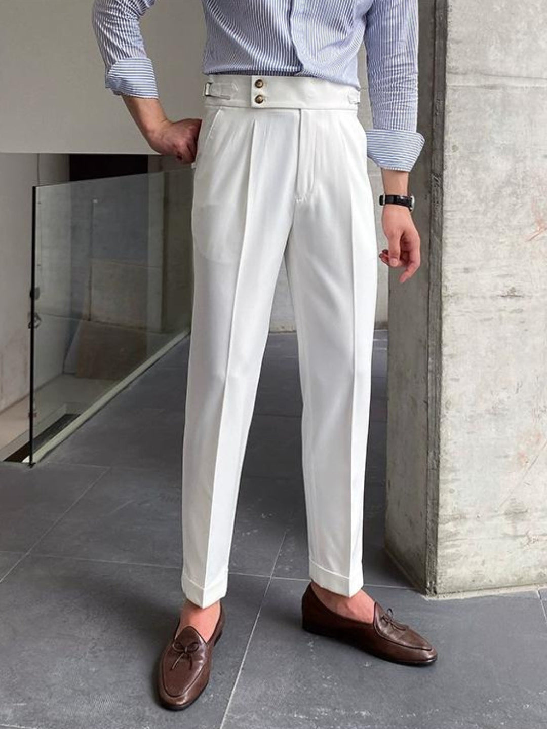 Heren Pantalon | Hoge Taille | Gurkha Model | Elegant & Zakelijk