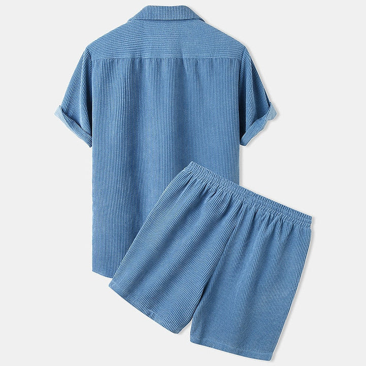 Heren Zomerset | Korte Mouw & Corduroy | Casual & Comfortabel | Effen Kleur