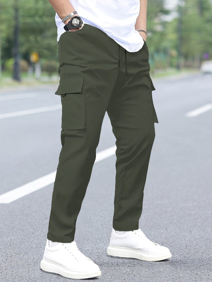 Cargo Broek Heren | Verstelbare Tailleband | Meerdere Zakken | Polyester