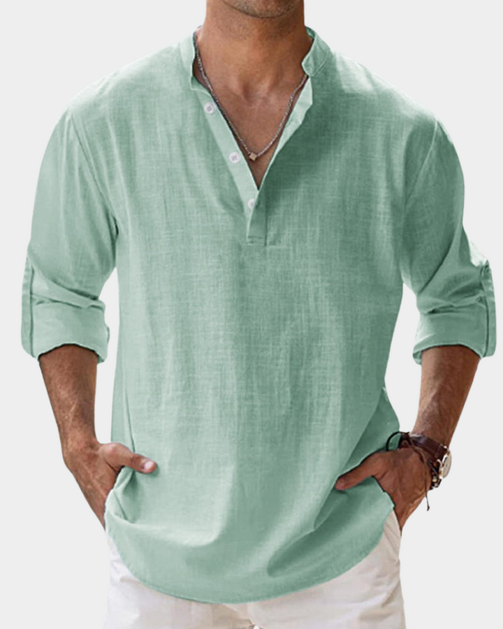 Heren Shirt | Straight | Lange Mouw | Zomer
