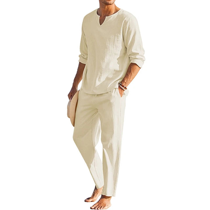 Heren Set | Straight | Lange Mouw Met Elastische Taille | Zomer