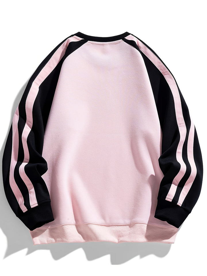 Heren Sweatshirt | Kleurblokken & Ronde Hals | Casual & Ademend | Streetwear