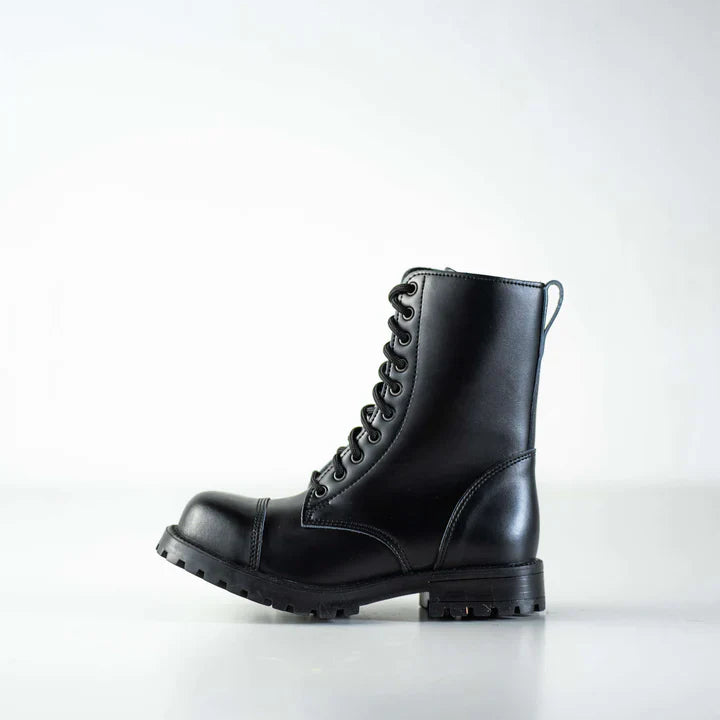 Heren Veterboots | Zwart Leerlook | Dikke Zool & Urban Combat Style | Synthetisch Leer
