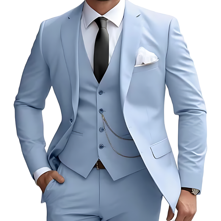 Herenpak | 3-Delige Kleding met Reversgilet | Stijlvolle Slim Fit Look