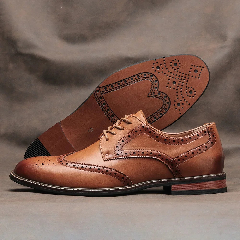 Heren Leren Schoenen | Glanzend Design | Comfort & Duurzaamheid | Vegan Leder