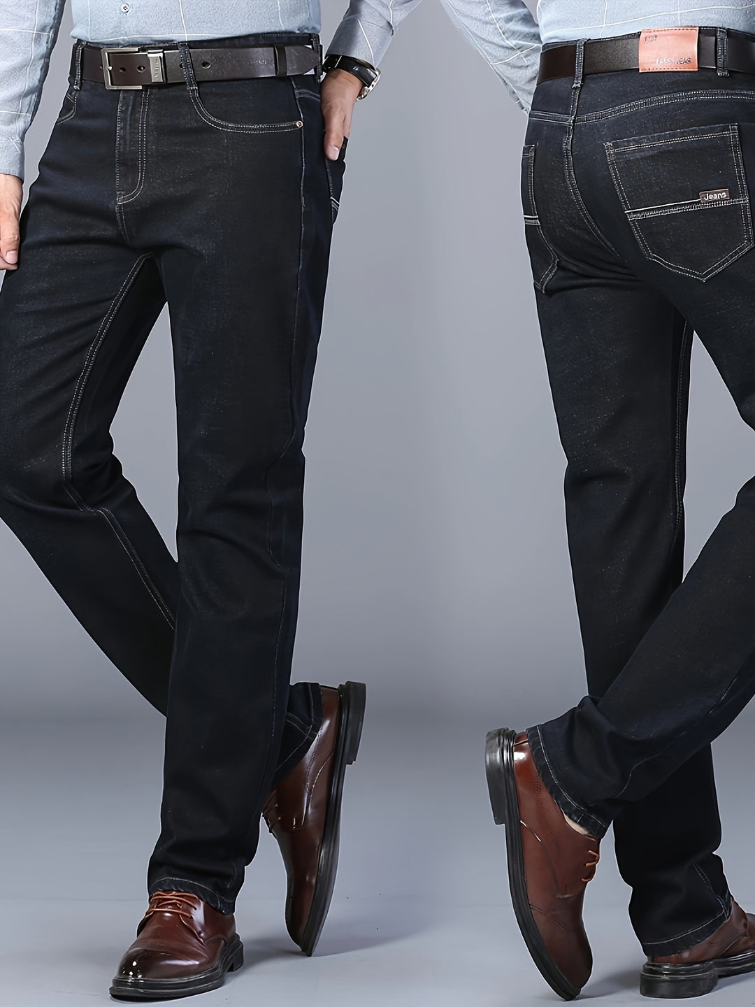 Heren Jeans | Barrel Fit | Klassieke denim | Casual and Komfortabel | Effen kleur