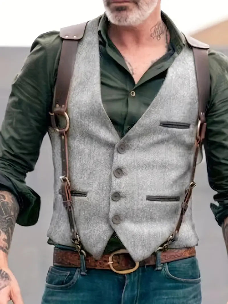 Vest Heren | Vintage Reversible Bodywarmer | Patchwork