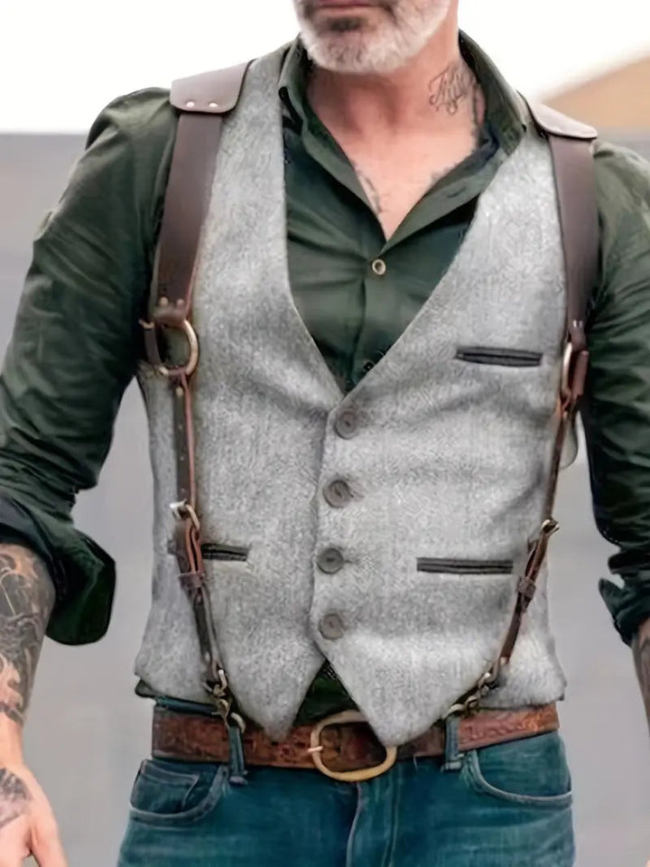 Vest Heren | Vintage Reversible Bodywarmer | Patchwork