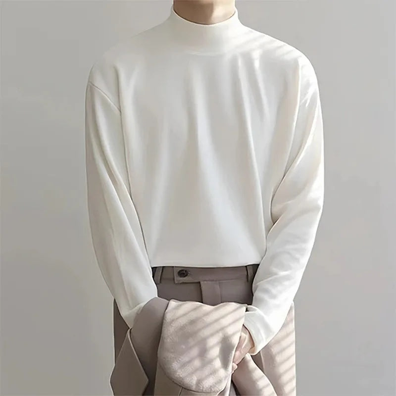 Elegante en knusse coltrui voor heren met zacht fleece en strak ontwerp | Oscar