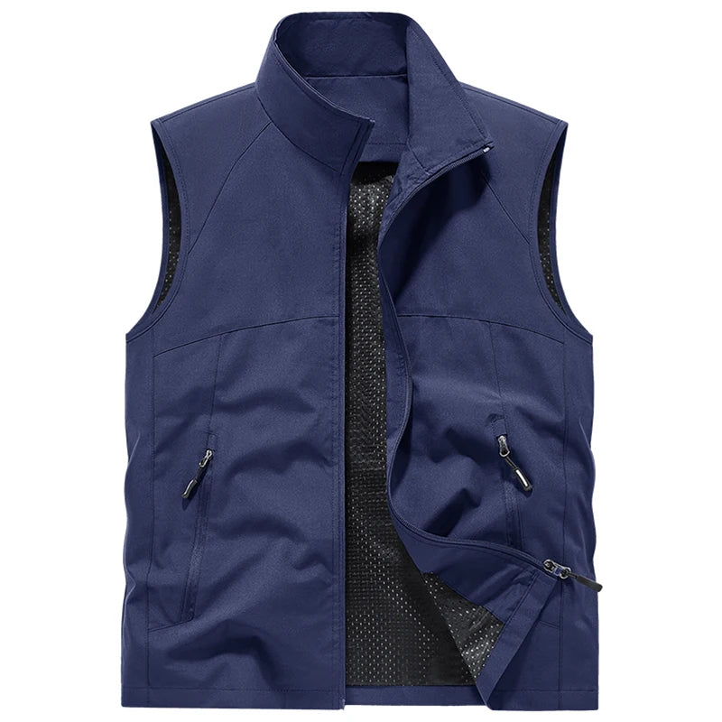 Heren Bodywarmer | Slimfit | Hoge Kraag | Zomer